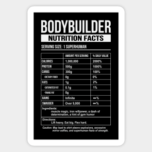 Bodybuilder Funny Nutrition Facts Magnet